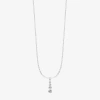 Monet Jewelry Timeless Silver Tone Womens 15 Inch Pendant Necklace In Silver
