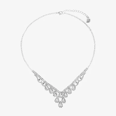 Monet Jewelry Timeless Silver Tone Womens 17 Inch Collar Necklace