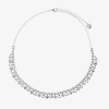 Monet Jewelry Timeless Silver Tone Womens 17 Inch Collar Necklace In Metallic
