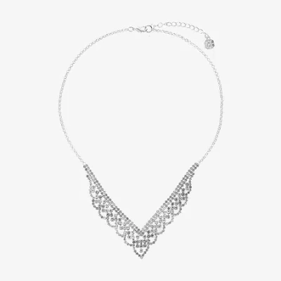 Monet Jewelry Timeless Silver Tone Womens 17 Inch Collar Necklace