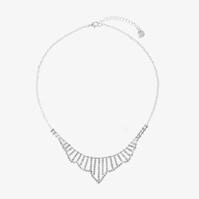 Monet Jewelry Timeless Silver Tone Womens 17 Inch Collar Necklace