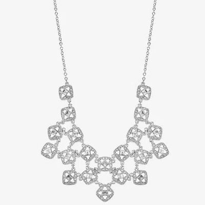 Monet Jewelry Timeless Silver Tone Womens 18 Inch Statement Necklace