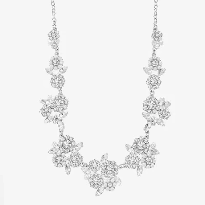 Monet Jewelry Timeless Silver Tone Womens 18 Inch Statement Necklace