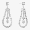 Monet Jewelry Timeless Silver Tone Womens Glass Hypoallergenic Drop Earrings In Gray