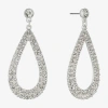 Monet Jewelry Timeless Silver Tone Womens Glass Hypoallergenic Drop Earrings In Metallic