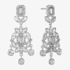 Monet Jewelry Timeless Silver Tone Womens Hypoallergenic Chandelier Earrings In Silver