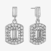 Monet Jewelry Timeless Silver Tone Womens Hypoallergenic Drop Earrings In Silver