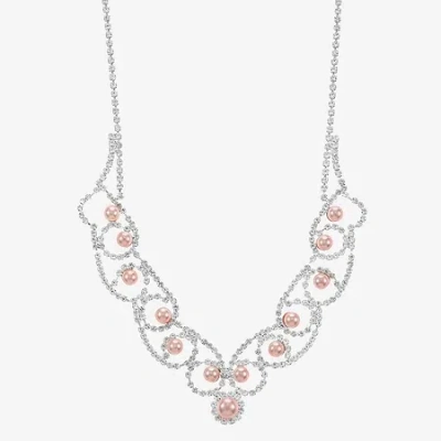 Monet Jewelry Timeless Womens 17 Inch Collar Necklace In Pink