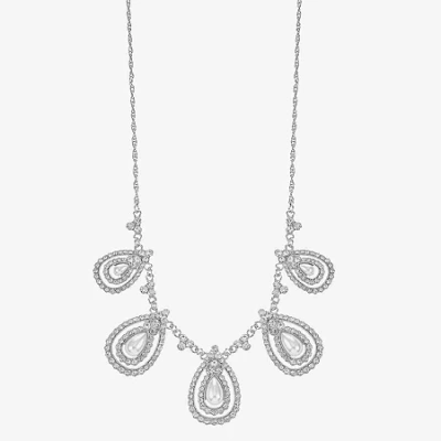 Monet Jewelry Timeless Womens 18 Inch Statement Necklace In White