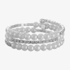 Monet Jewelry Timeless Womens Simulated Pearl Bangle Bracelet In White