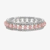 Monet Jewelry Timeless Womens Simulated Pearl Stretch Bracelet In Pink