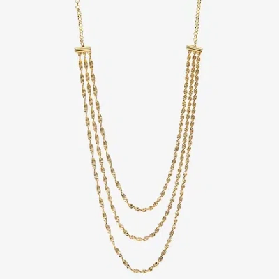 Monet Jewelry Twisted Womens 18 Inch Fashion Chain Necklace In Yellow