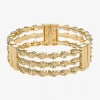 Monet Jewelry Twisted Womens Stretch Bracelet In Gold
