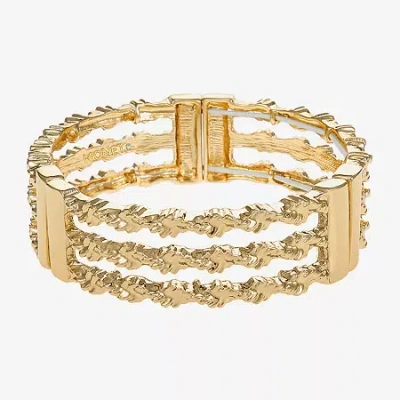 Monet Jewelry Twisted Womens Stretch Bracelet In Gold