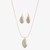 Monet Jewelry Two Tone Pendant Necklace And Drop Earring Womens 2-pc. Jewelry Set In Gold