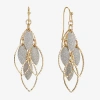 Monet Jewelry Two Tone Shakey Womens Drop Earrings In Multi