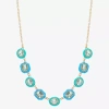Monet Jewelry Womens 17 Inch Collar Necklace In Blue