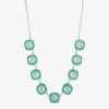 Monet Jewelry Womens 17 Inch Collar Necklace In Green