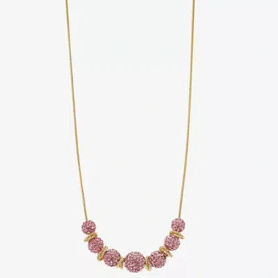 Monet Jewelry Womens 17 Inch Collar Necklace In Pink