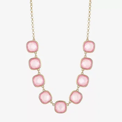 Monet Jewelry Womens 17 Inch Collar Necklace In Pink