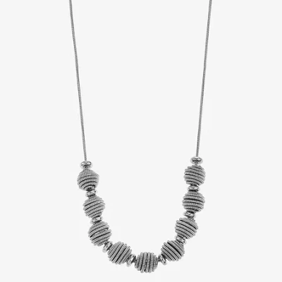 Monet Jewelry Womens 17 Inch Collar Necklace In Gray