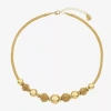 Monet Jewelry Womens 17 Inch Collar Necklace In Gold