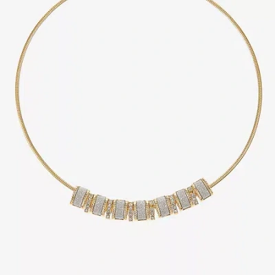 Monet Jewelry Womens 17 Inch Collar Necklace In Yellow