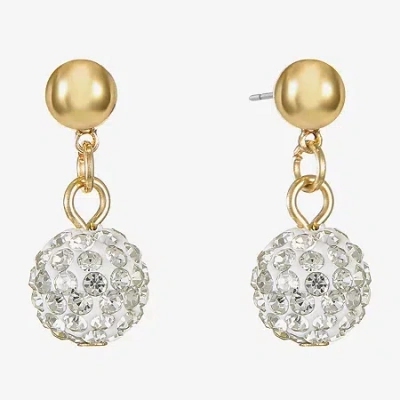 Monet Jewelry Womens Ball Hypoallergenic Drop Earrings In Yellow