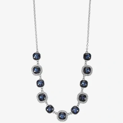 Monet Jewelry Womens Blue 17 Inch Collar Necklace