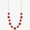 Monet Jewelry Womens Blue 17 Inch Collar Necklace In Red