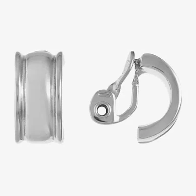 Monet Jewelry Womens Clip On Earrings In Silver
