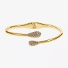 Monet Jewelry Womens Crystal Cuff Bracelet In Gold