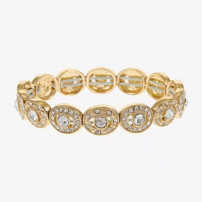 Monet Jewelry Womens Curved Stretch Bracelet In Yellow