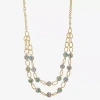 Monet Jewelry Womens Glass 18 Inch Strand Necklace In Gold
