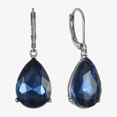Monet Jewelry Womens Glass Drop Earrings In Blue