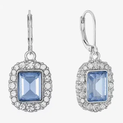 Monet Jewelry Womens Glass Drop Earrings In Blue