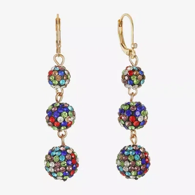 Monet Jewelry Womens Glass Drop Earrings In Multi