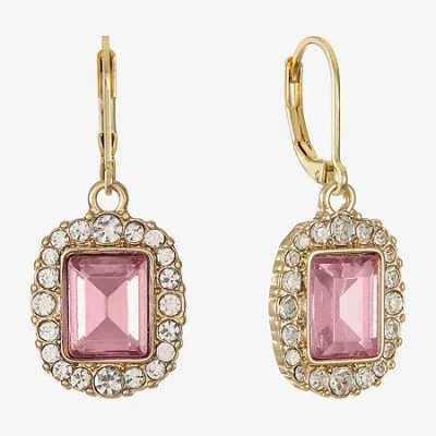 Monet Jewelry Womens Glass Drop Earrings In Pink