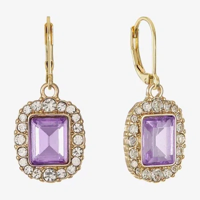 Monet Jewelry Womens Glass Drop Earrings In Purple