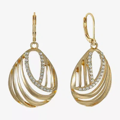 Monet Jewelry Womens Glass Drop Earrings In Gold