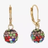 Monet Jewelry Womens Glass Round Drop Earrings In Multi
