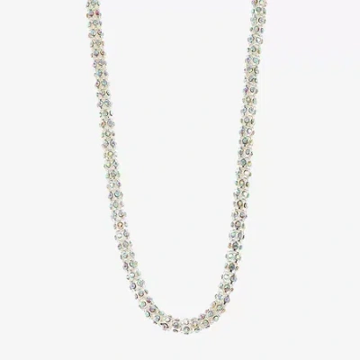 Monet Jewelry Womens Orange 18 Inch Collar Necklace In White