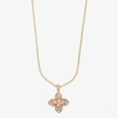 Monet Jewelry Womens Orange Clover 17 Inch Pendant Necklace