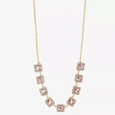 Monet Jewelry Womens Pink 17 Inch Collar Necklace