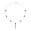 Monet Jewelry Womens Red 34 Inch Pendant Necklace In Gold
