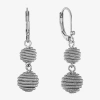 Monet Jewelry Womens Round Drop Earrings In Silver