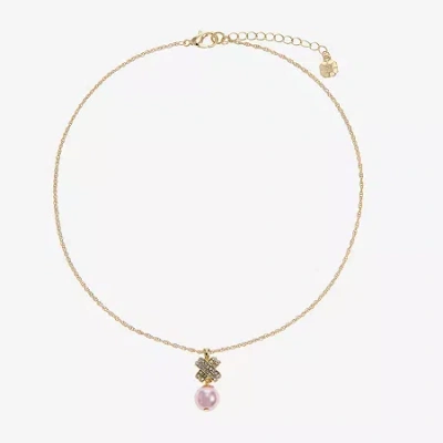 Monet Jewelry Womens Simulated Pearl 17 Inch Pendant Necklace In Pink