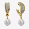 Monet Jewelry Womens Simulated Pearl Hypoallergenic Drop Earrings In Blue