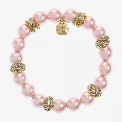 Monet Jewelry Womens Simulated Pearl Stretch Bracelet In Pink