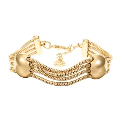 Monet Jewelry Womens Snake Chain Bracelet In Yellow